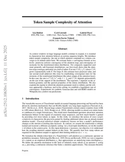Token Sample Complexity of Attention