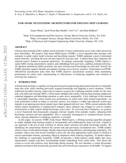 Task-Aware Multi-Expert Architecture For Lifelong Deep Learning