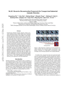 RcAE: Recursive Reconstruction Framework for Unsupervised Industrial Anomaly Detection