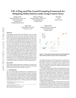 CIP: A Plug-and-Play Causal Prompting Framework for Mitigating Hallucinations under Long-Context Noise