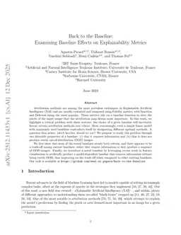 Back to the Baseline: Examining Baseline Effects on Explainability Metrics
