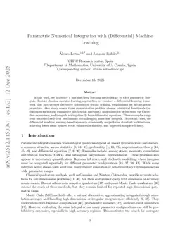 Parametric Numerical Integration with (Differential) Machine Learning