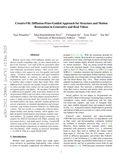 CreativeVR: Diffusion-Prior-Guided Approach for Structure and Motion Restoration in Generative and Real Videos