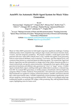 AutoMV: An Automatic Multi-Agent System for Music Video Generation