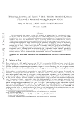 Balancing Accuracy and Speed: A Multi-Fidelity Ensemble Kalman Filter with a Machine Learning Surrogate Model