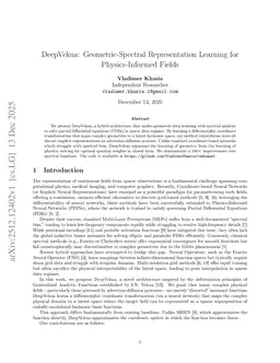 DeepVekua: Geometric-Spectral Representation Learning for Physics-Informed Fields