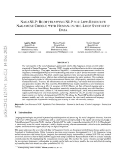 NagaNLP: Bootstrapping NLP for Low-Resource Nagamese Creole with Human-in-the-Loop Synthetic Data