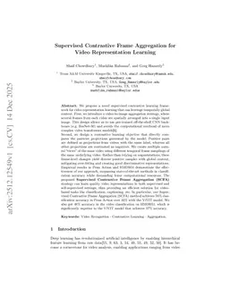 Supervised Contrastive Frame Aggregation for Video Representation Learning