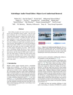 Schrodinger Audio-Visual Editor: Object-Level Audiovisual Removal