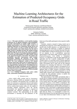 Machine Learning Architectures for the Estimation of Predicted Occupancy Grids in Road Traffic