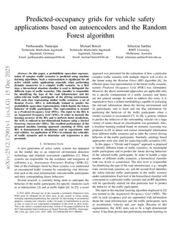 Predicted-occupancy grids for vehicle safety applications based on autoencoders and the Random Forest algorithm