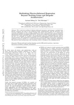 Rethinking Physics-Informed Regression Beyond Training Loops and Bespoke Architectures