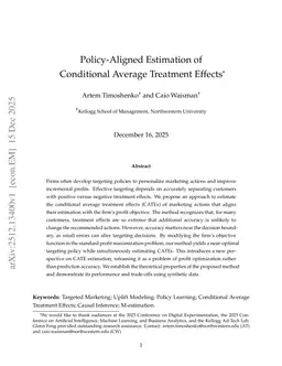 Policy-Aligned Estimation of Conditional Average Treatment Effects