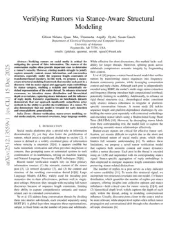 Verifying Rumors via Stance-Aware Structural Modeling