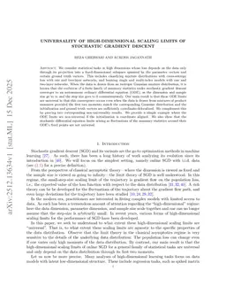 Universality of high-dimensional scaling limits of stochastic gradient descent