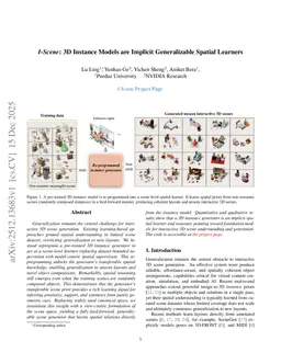 I-Scene: 3D Instance Models are Implicit Generalizable Spatial Learners
