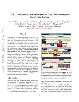 SAGE: Training Smart Any-Horizon Agents for Long Video Reasoning with Reinforcement Learning