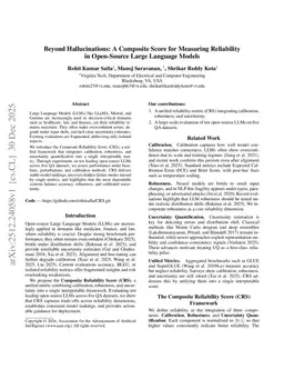 Beyond Hallucinations: A Composite Score for Measuring Reliability in Open-Source Large Language Models