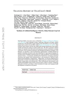 Training Report of TeleChat3-MoE