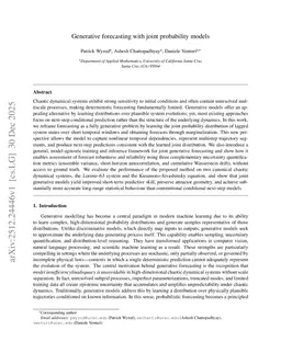 Generative forecasting with joint probability models