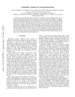 Probabilistic Computers for Neural Quantum States