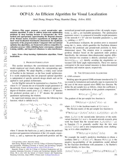 OCP-LS: An Efficient Algorithm for Visual Localization