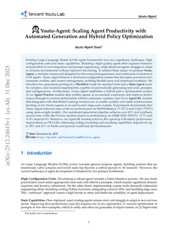 Youtu-Agent: Scaling Agent Productivity with Automated Generation and Hybrid Policy Optimization