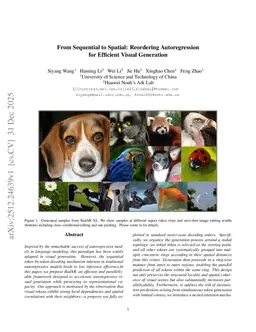 From Sequential to Spatial: Reordering Autoregression for Efficient Visual Generation