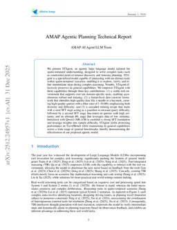 AMAP Agentic Planning Technical Report