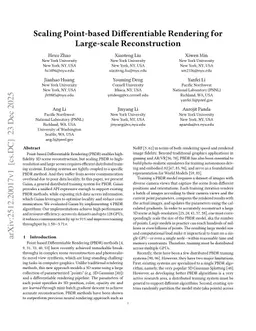 Scaling Point-based Differentiable Rendering for Large-scale Reconstruction