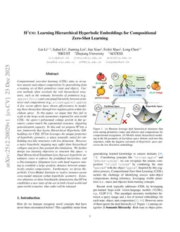 $\text{H}^2$em: Learning Hierarchical Hyperbolic Embeddings for Compositional Zero-Shot Learning