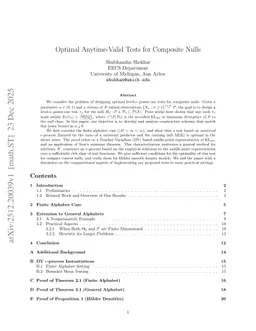 Optimal Anytime-Valid Tests for Composite Nulls