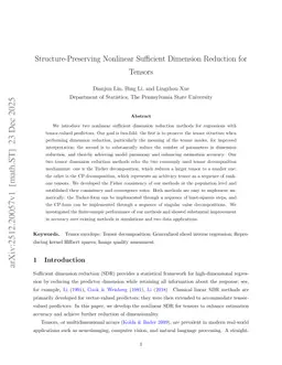 Structure-Preserving Nonlinear Sufficient Dimension Reduction for Tensors