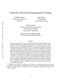 Generative Bayesian Hyperparameter Tuning