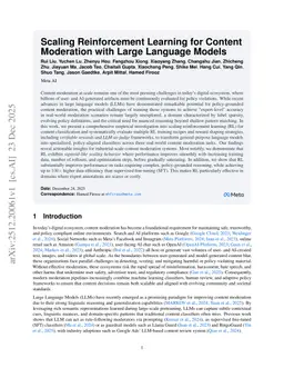 Scaling Reinforcement Learning for Content Moderation with Large Language Models