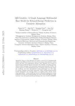 QE-Catalytic: A Graph-Language Multimodal Base Model for Relaxed-Energy Prediction in Catalytic Adsorption
