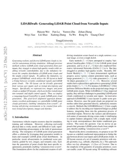 LiDARDraft: Generating LiDAR Point Cloud from Versatile Inputs
