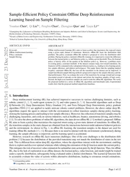 Sample-Efficient Policy Constraint Offline Deep Reinforcement Learning based on Sample Filtering