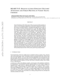 HEART-VIT: Hessian-Guided Efficient Dynamic Attention and Token Pruning in Vision Transformer