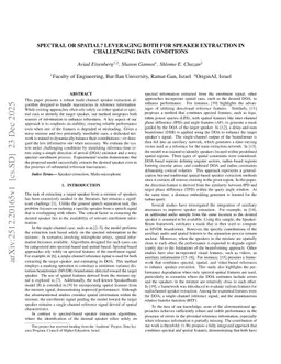 Spectral or spatial? Leveraging both for speaker extraction in challenging data conditions