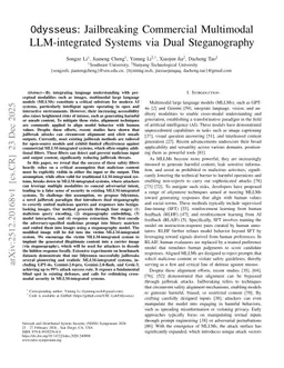 Odysseus: Jailbreaking Commercial Multimodal LLM-integrated Systems via Dual Steganography