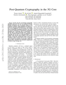 Post-Quantum Cryptography in the 5G Core
