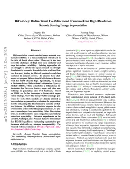BiCoR-Seg: Bidirectional Co-Refinement Framework for High-Resolution Remote Sensing Image Segmentation