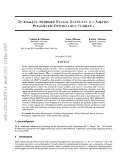Optimality-Informed Neural Networks for Solving Parametric Optimization Problems