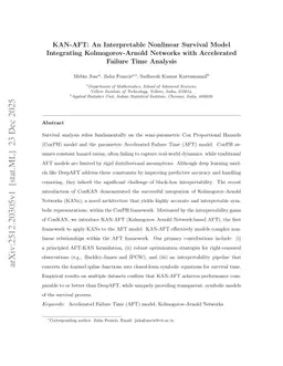 KAN-AFT: An Interpretable Nonlinear Survival Model Integrating Kolmogorov-Arnold Networks with Accelerated Failure Time Analysis