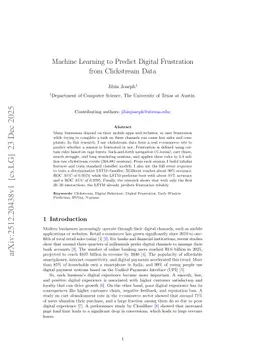 Machine Learning to Predict Digital Frustration from Clickstream Data