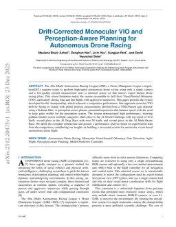 Drift-Corrected Monocular VIO and Perception-Aware Planning for Autonomous Drone Racing