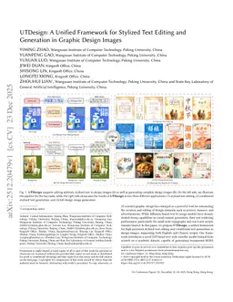 UTDesign: A Unified Framework for Stylized Text Editing and Generation in Graphic Design Images