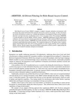 ARBITER: AI-Driven Filtering for Role-Based Access Control