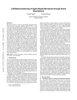 LLM-Based Authoring of Agent-Based Narratives through Scene Descriptions